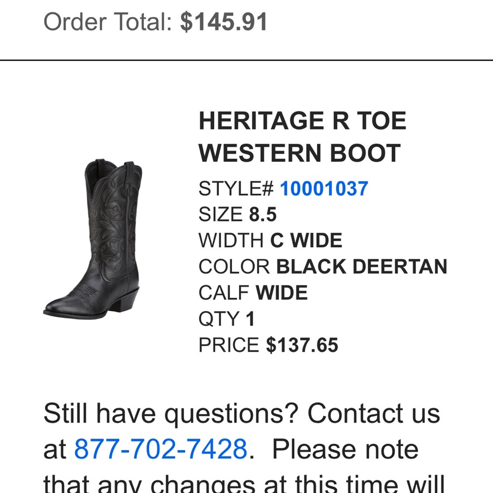 Ariat Black Deertan Heeled Boots